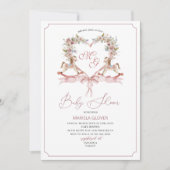 Invitation Aquarelle Crêtes Fleurs roses Fleurs rocheuses Che (Devant)