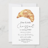 Invitation Aquarelle Croissant 1er Anniversaire (Devant)