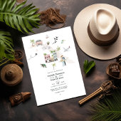 Invitation Aquarelle Cuba Destination Mariage Photo