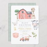 Invitation Aquarelle Cute Animaux de ferme Barnyard Baby show<br><div class="desc">Aquarelle Cute Animaux de ferme Barnyard Baby shower</div>