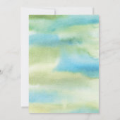 Invitation Aquarelle Cute Dinosaur 1er anniversaire Invitatio (Dos)