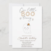 Invitation Aquarelle Cute Fantôme Boo Halloween (Devant)