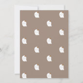 Invitation Aquarelle Cute Fantôme Boo Halloween (Dos)