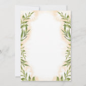 Invitation Aquarelle Cute Fawn Baby shower botanique (Dos)