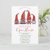 Invitation Aquarelle Cute Gnomes Open House (Debout devant)