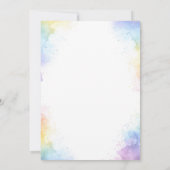 Invitation Aquarelle Cute Kitty Chat 1er anniversaire (Dos)