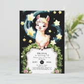 Invitation Aquarelle Cute Llama Anniversaire (Debout devant)