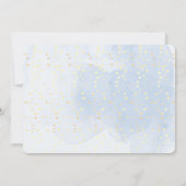 Invitation Aquarelle Cute pieds Merci Baby shower bleu (Dos)