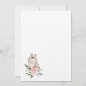 Invitation Aquarelle Cute Poméranienne Animal & Rose Florale (Dos)