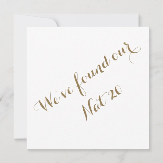 Invitation Aquarelle D20 Tabletop Photo Enregistrer la date I (Dos)