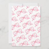 Invitation Aquarelle Dainty Baby shower de ruban rose (Dos)