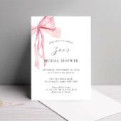 Invitation Aquarelle Dainty Fête des mariées Bow rose