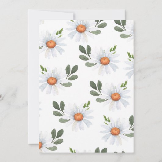 Invitation Aquarelle Daisy Deux Filles 2e anniversaire (Dos)