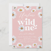 Invitation Aquarelle Daisy Wild One Girl'anniversaire (Devant)
