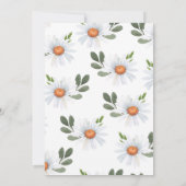 Invitation Aquarelle Daisy Wild One Girl'anniversaire (Dos)