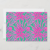 Invitation Aquarelle Damask Bleu Tout Usage Fête Générique (Dos)