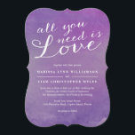 Invitation Aquarelle d'amour pure Mariage / Violet violet vio<br><div class="desc">Design,  moderne,  élégant - parfait!</div>