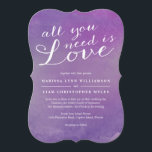 Invitation Aquarelle d'amour pure Mariage / Violet violet vio<br><div class="desc">Design,  moderne,  élégant - parfait!</div>