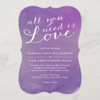 Aquarelle d'amour pure Mariage / Violet violet vio