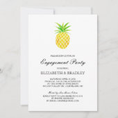 Invitation Aquarelle d'ananas Partie d'engagement tropical (Devant)