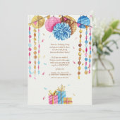 Invitation Aquarelle d'anniversaire (Debout devant)