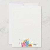 Invitation Aquarelle d'anniversaire (Dos)