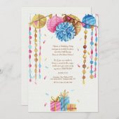 Invitation Aquarelle d'anniversaire (Devant / Derrière)