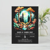 Invitation Aquarelle dans les bois Enfants Anniversaire (Debout devant)