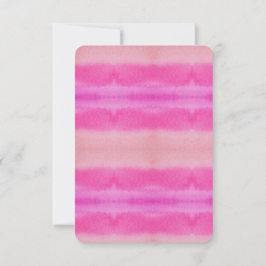Invitation Aquarelle dans les tons rose (Dos)