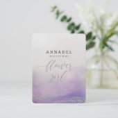 Invitation Aquarelle dans l'orchidée Serez-vous ma fille de f (Debout devant)