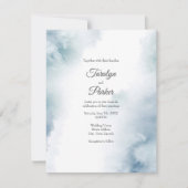 Invitation Aquarelle d'ardoise Cadre Abstrait (Devant)