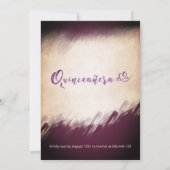 Invitation Aquarelle d'aubergine de la glycine d'automne (Dos)