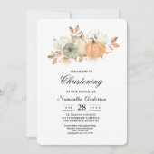 Invitation Aquarelle d'automne Citrouilles et fleurs (Devant)