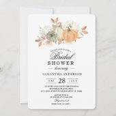 Invitation Aquarelle d'automne Citrouilles et fleurs (Devant)