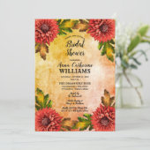 Invitation Aquarelle d'automne Fête des mariées des mamans fl (Debout devant)