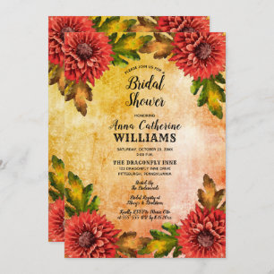 Invitation Aquarelle d'automne Fête des mariées des mamans fl