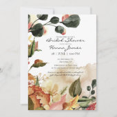 Invitation Aquarelle d'automne Fête des mariées florale (Devant)