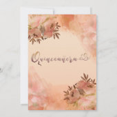 Invitation Aquarelle d'automne fleurie orangée (Dos)