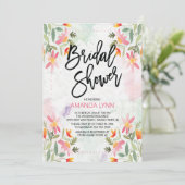 Invitation Aquarelle d'automne Floral Bridal Douche Invitatio (Debout devant)