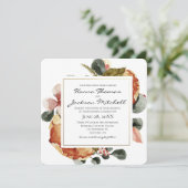 Invitation Aquarelle d'automne Mariage floral (Debout devant)