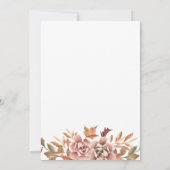 Invitation Aquarelle d'automne Mariage floral (Dos)