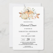 Invitation Aquarelle d'automne moderne Citrouilles & Fleurs (Devant)