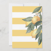 Invitation Aquarelle de Baby shower de citron tropical (Dos)