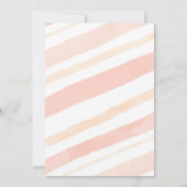 Invitation Aquarelle de baby shower rose et or (Dos)