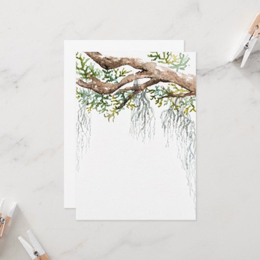 Invitation aquarelle de basse campagne (Devant/Arrière en situation)