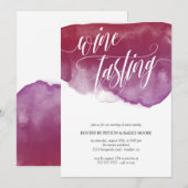 Invitation Aquarelle de Bourgogne - Dégustation de vins (Devant / Derrière)