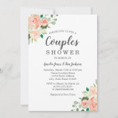 Invitation Aquarelle de broche couleur florale Couples douche (Devant)