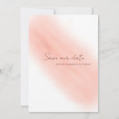 Invitation Aquarelle de calligraphie rose vif Enregistrer la  (Dos)