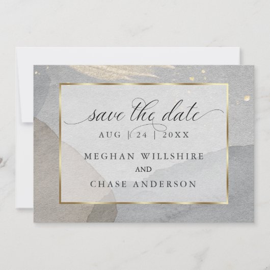 Invitation Aquarelle de champignon sur pierre de granit (Devant)