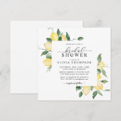 Invitation Aquarelle de chou jaune citron Fête des mariées él (Devant / Derrière)